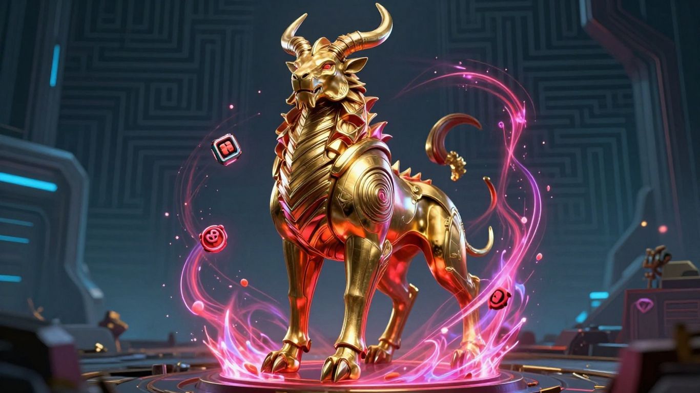 Minotaur figure in digital game world