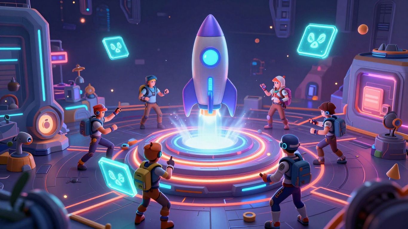 GemUni NFT gaming platform with launchpad and characters.